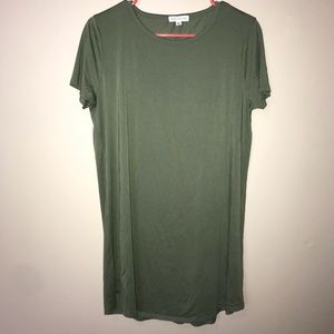 Olive Green T-Shirt Dress